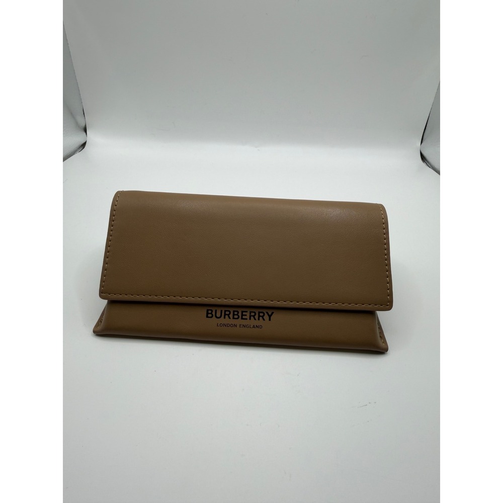Burberry Tan Leather‎ Triangular Sunglasses Case with Dust Bag London England